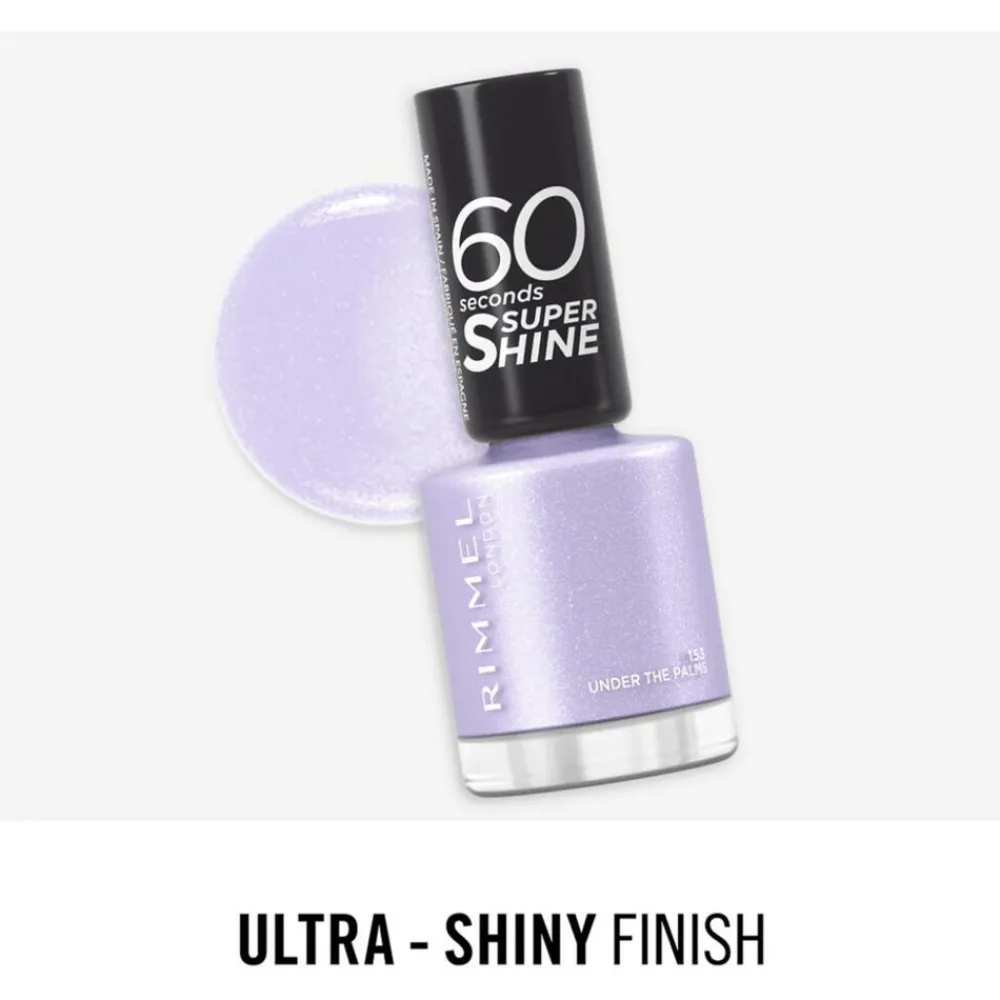 Nagellak<Rimmel London 60 Seconds SuperShine Nagellak 153 Under The Palms 8 ml