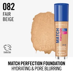 Match Perfection Foundation Fair Beige 82 30 ml^Rimmel New