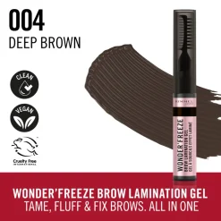 Clearance Wonder'Freeze Lamination Wenkbrauwgel 004 Deep Brown 6 gr Wenkbrauwgel