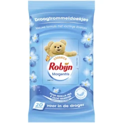 Wasbenodigdheden<Robijn Droogtrommeldoekjes Morgenfris 20 stuks