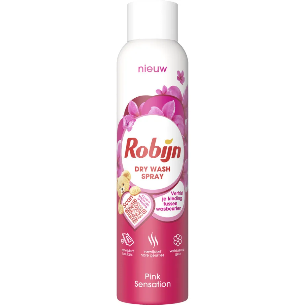 Wasmiddel<Robijn Dry Wash Spray Pink Sensation 200 ml