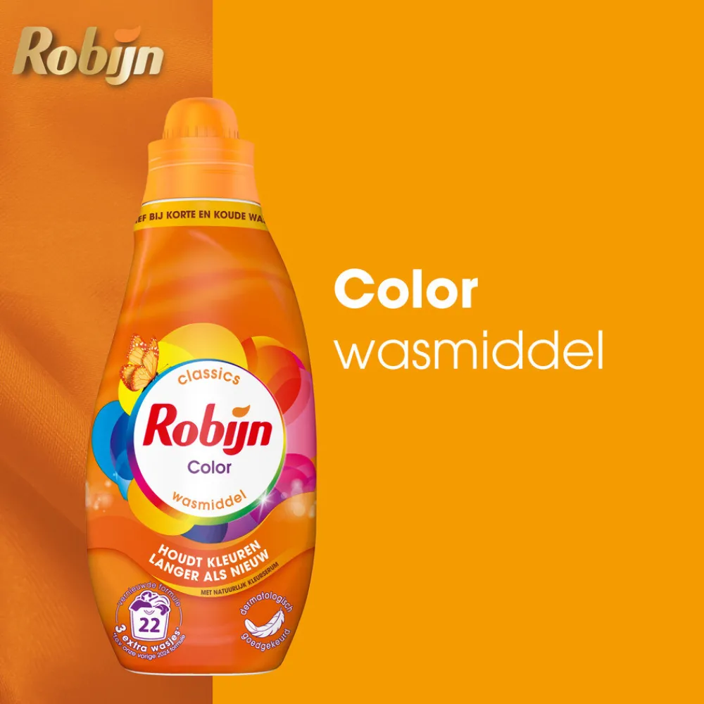 Klein & Krachtig Wasmiddel Color 22 Wasbeurten 665 ml^Robijn Discount