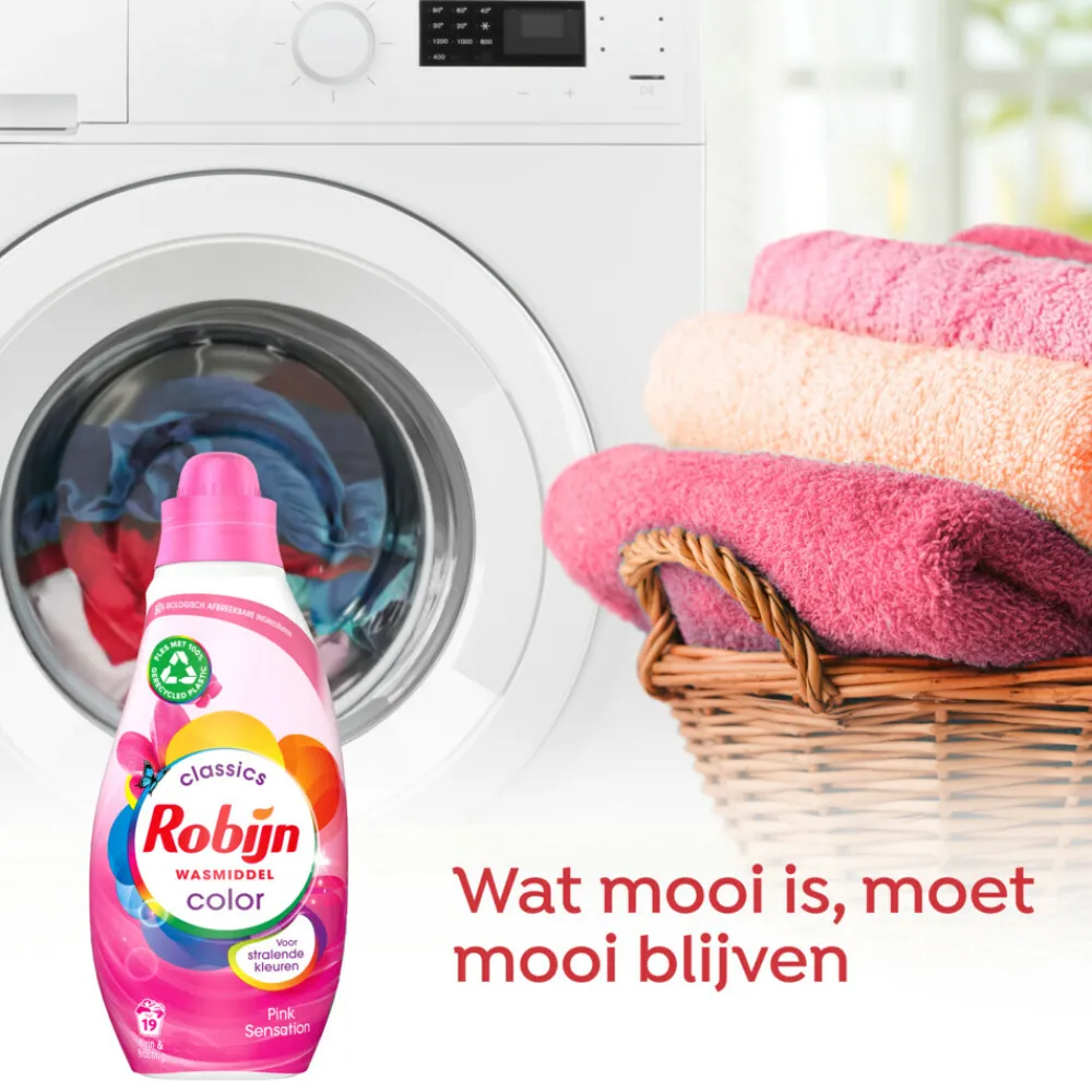 Klein & Krachtig Wasmiddel Pink Sensation 19 Wasbeurten 665 ml^Robijn Outlet