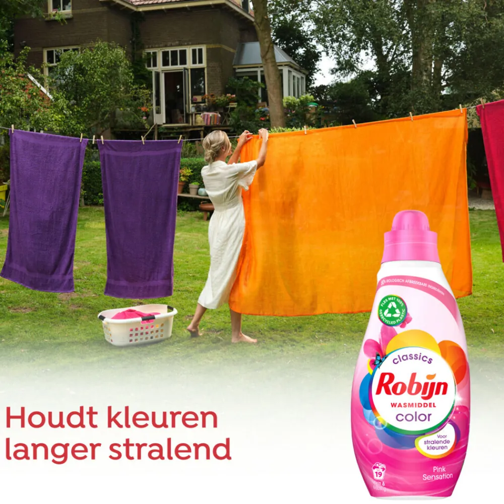 Klein & Krachtig Wasmiddel Pink Sensation 19 Wasbeurten 665 ml^Robijn Outlet