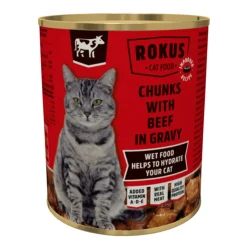 New Kattenvoer Blik Stukjes Rund in Jus 810 gr Kattenvoer