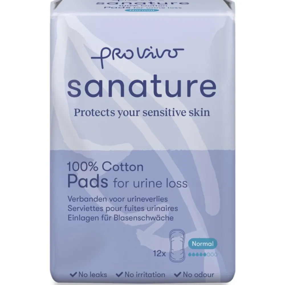 Incontinentie<Sanature Pro Vivo 100% Katoenen Incontinentieverband Super Plus 14 stuks