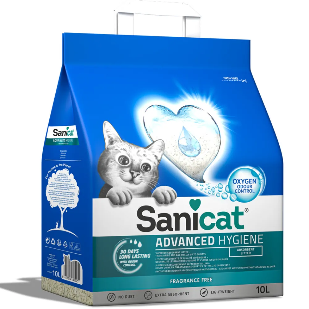 Kattenbakvulling<Sanicat Kattenbakvulling Advanced Hygiene 10 liter