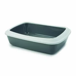 Kattenbakken & Toebehoren<Savic Kattenbak Iriz Open met Rand Grijs - Wit 50 x 37 x 14 cm