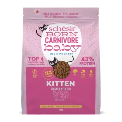 Kattenvoer<Schesir Born Carnivore Kitten Kattenvoer Chicken & Egg 255 gr