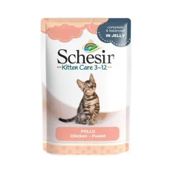 Kattenvoer Kitten 3-12 Kip in Gelei 85 gr^Schesir Hot