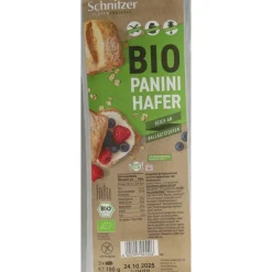 Brood & Crackers|Glutenvrij<Schnitzer Panini Active Oat Biologisch 180 gr