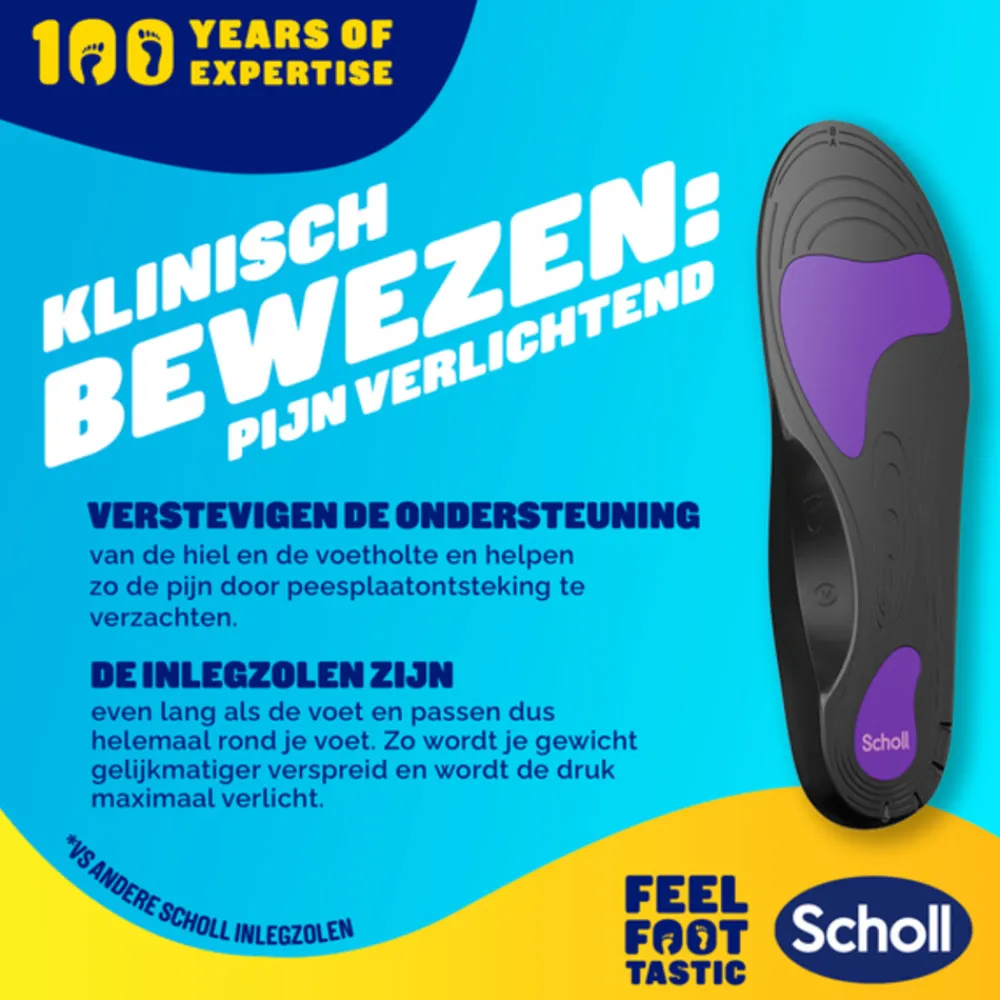 Voetverzorging<Scholl Balance Inlegzolen Peesplaatontsteking Large (Maat 42,5 - 45)
