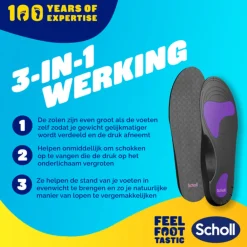 Voetverzorging<Scholl Balance Inlegzolen Peesplaatontsteking Large (Maat 42,5 - 45)