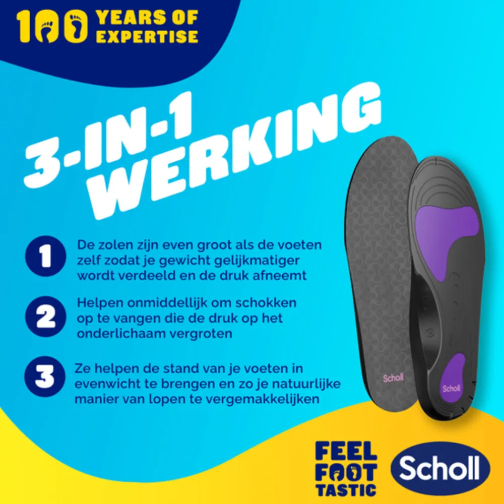 Voetverzorging<Scholl Balance Inlegzolen Peesplaatontsteking Large (Maat 42,5 - 45)