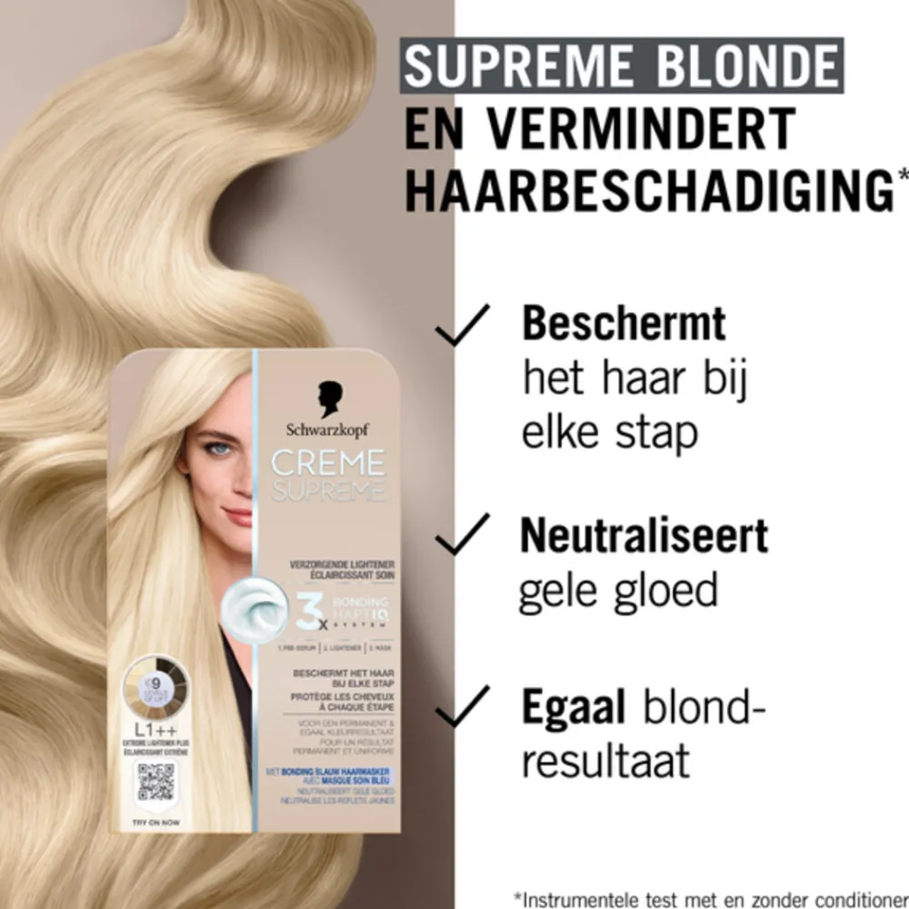 Haarkleuring<Schwarzkopf Creme Supreme Haarkleuring L1++ 1 set
