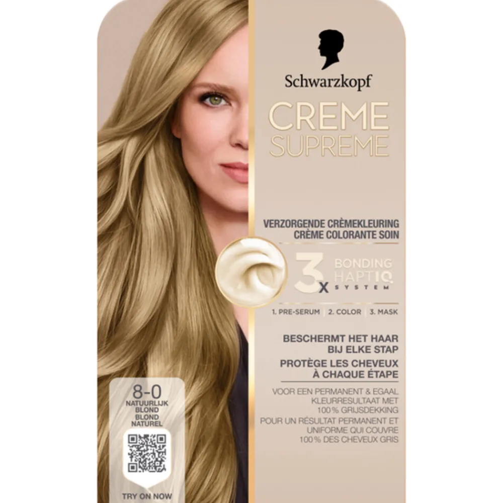 Haarkleuring<Schwarzkopf Crème Suprème Haarkleuring 8-0 1 set