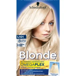 Haarkleuring<Schwarzkopf Permanente Blondering Platinum Blond L101