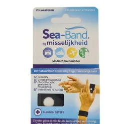 Zelfzorg<Sea Band Polsband bij Misselijkheid Zwart