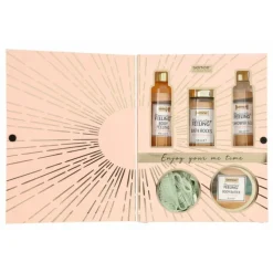Geschenksets<Sence Collection geschenkset Wellness Book Radiance Boost Douchegel 100 ml + Peeling 100 ml + Body Butter 50 ml + Bad stenen 100 g + spons 1 set