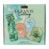 Ocean Mask Kit Geschenkset Peach Shell Sheet Mask + Bubble Sheet Mask + Seaweed Sheet Mask + Hoofdband 1 set^Sence New