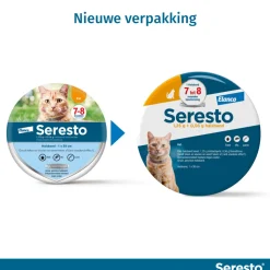 Vlo, Teek & Worm<Seresto Anti Vlooien en Teken Halsband Kat tot 8 kg 38 cm