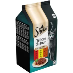 Hot Délices Du Jour Kattenvoer Nat Selectie Maaltijdzakjes Multipack Gevogelte in Saus 6x50 gr Kattenvoer