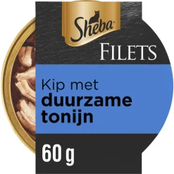 Filets Kattenvoer Natvoer Tonijn & Kip in Saus 60 gr^Sheba Online