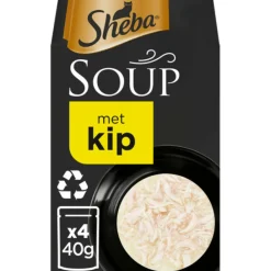 Soup Kattenvoer Natvoer Kip 4 x 40 gr^Sheba Hot