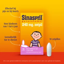 Discount Paracetamol 240mg Zetpil 10 stuks Geneesmiddelen|Pijnstillend
