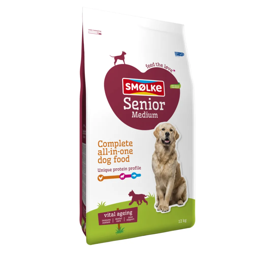 Hondenvoer<Smolke Hondenvoer Senior Medium 12 kg
