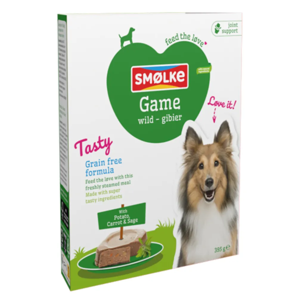 Hondenvoer Vers Gestoomd Wild Graanvrij 395 gr^Smolke Best