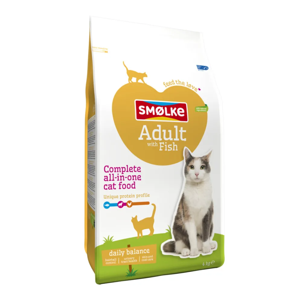 Kattenvoer<Smolke Kattenvoer Adult Vis 4 kg