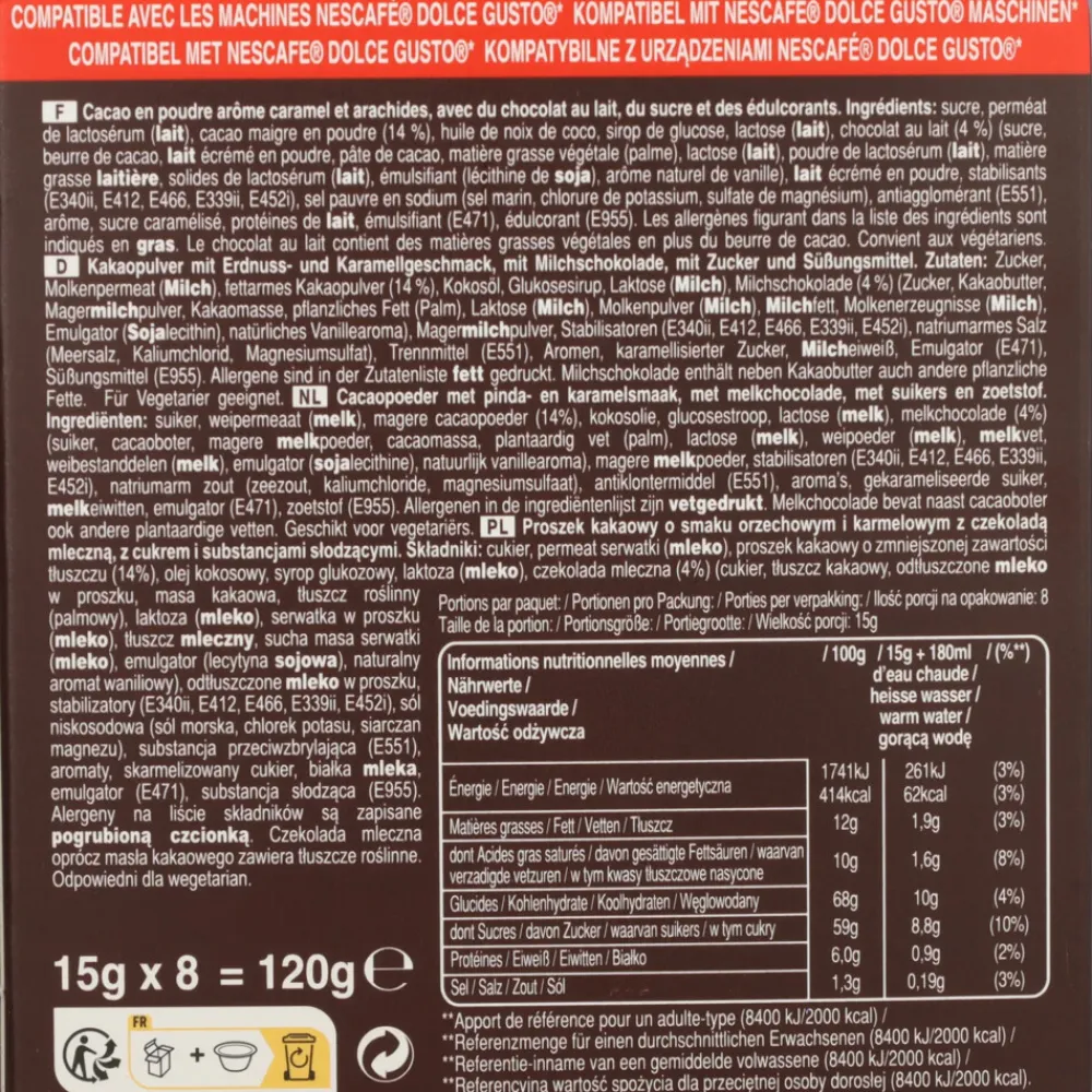 Dolce Gusto Koffiecups 8 stuks^Snickers Clearance