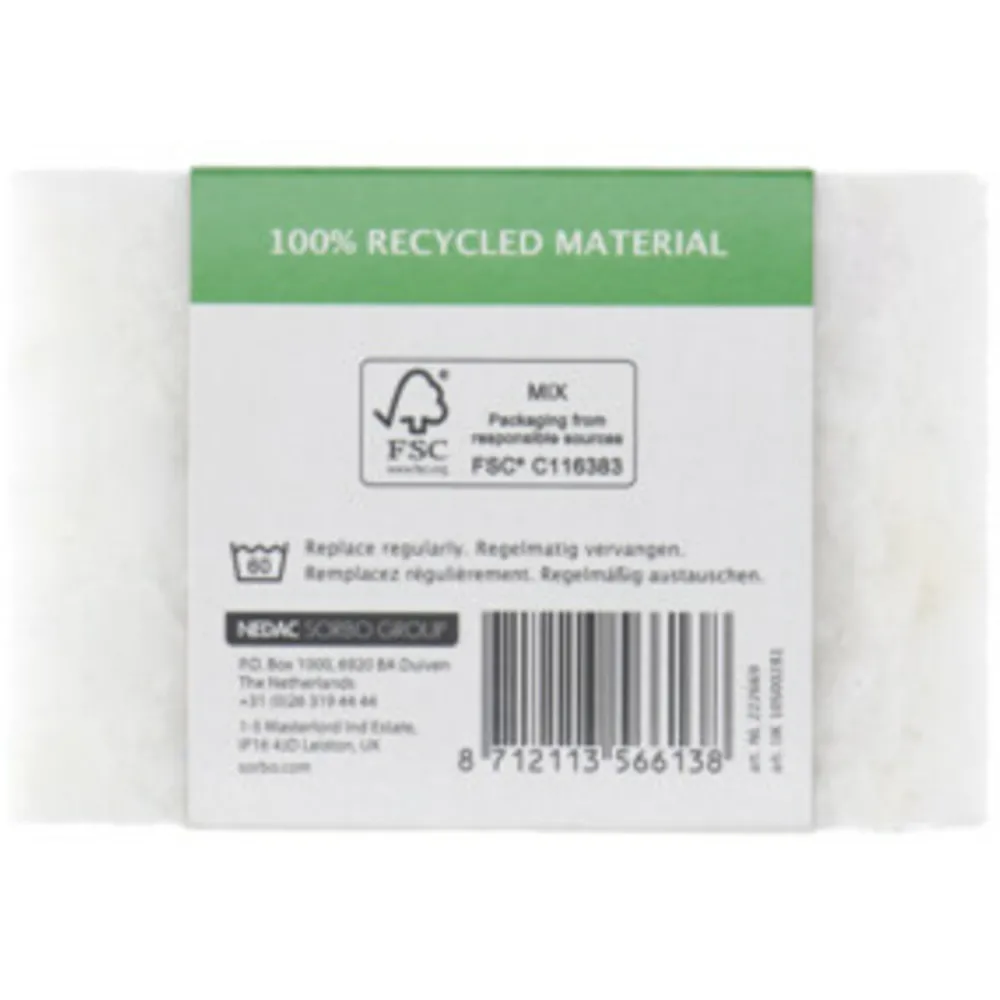 Sponzen<Sorbo Recycled Schuursponsen Krasvrij 2 stuks