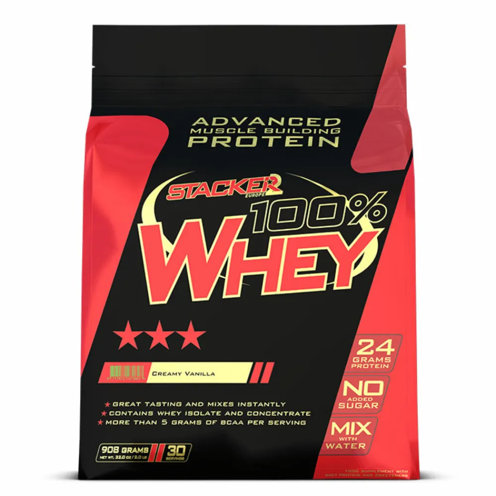 Sportvoeding & Drank<Stacker 100% Whey Vanilla 908 gr