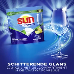 Machineafwas<Sun Vaatwascapsules Citroen 17 stuks