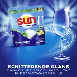 Hot Vaatwascapsules Optimum All-in-1 Citroen 42 stuks Machineafwas