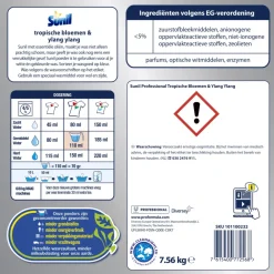 Sale Wasmiddel Poeder Tropische Bloemen & Ylang Ylang - 108 Wasbeurten Pro Formula 7,56 kg Professioneel Wasmiddel|Wasmiddel