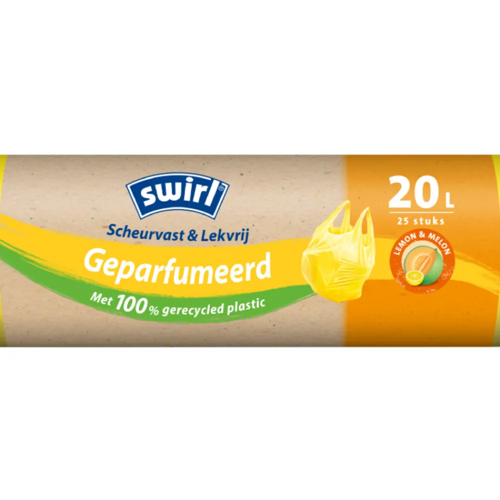 Pedaalemmerzakken Geparfumeerd met Handvat 20L 25 stuks^Swirl Best