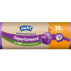 Pedaalemmerzakken Geparfumeerd Vanille & Lavendel met Trekband 10 liter 14 stuks^Swirl Best