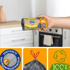 Best Vuilniszakken met Trekband 60 liter 10 stuks Huishoud & Vuilniszakken