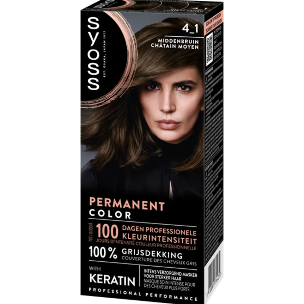 Haarkleuring<Syoss Baseline Haarverf 4-1 Middenbruin