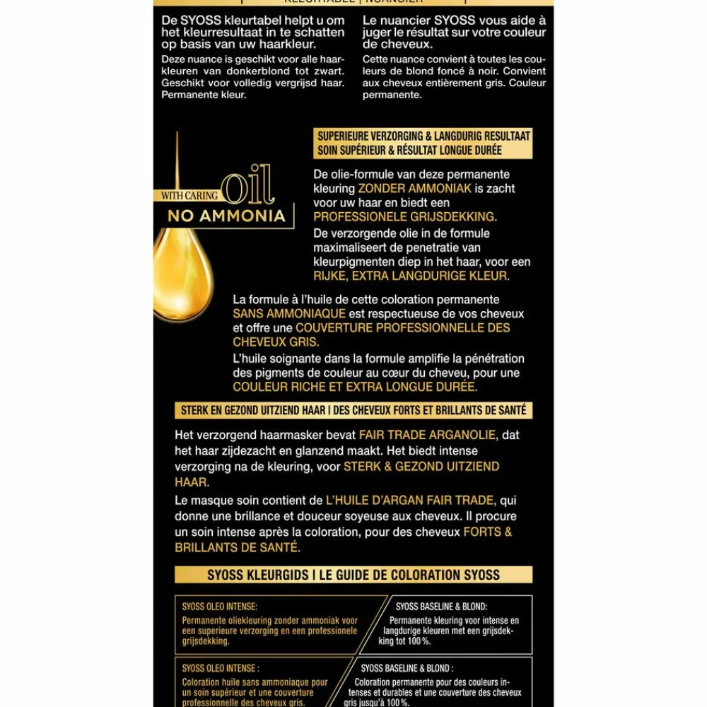 Haarkleuring<Syoss Oleo Intense Haarverf 2-10 Bruinzwart