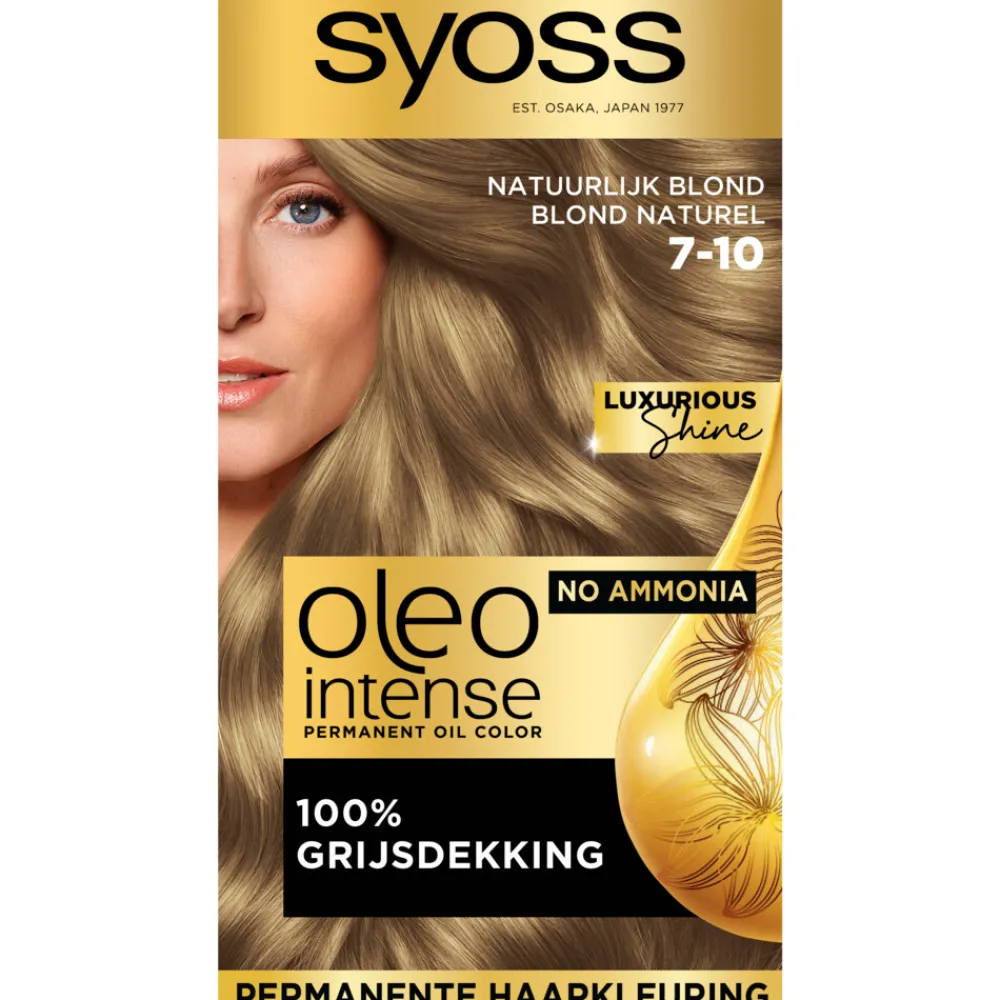 Haarkleuring<Syoss Oleo Intense Haarverf 7-10 Natuurlijk Blond
