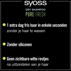 Shampoo<Syoss Pure Fresh Droogshampoo 200 ml