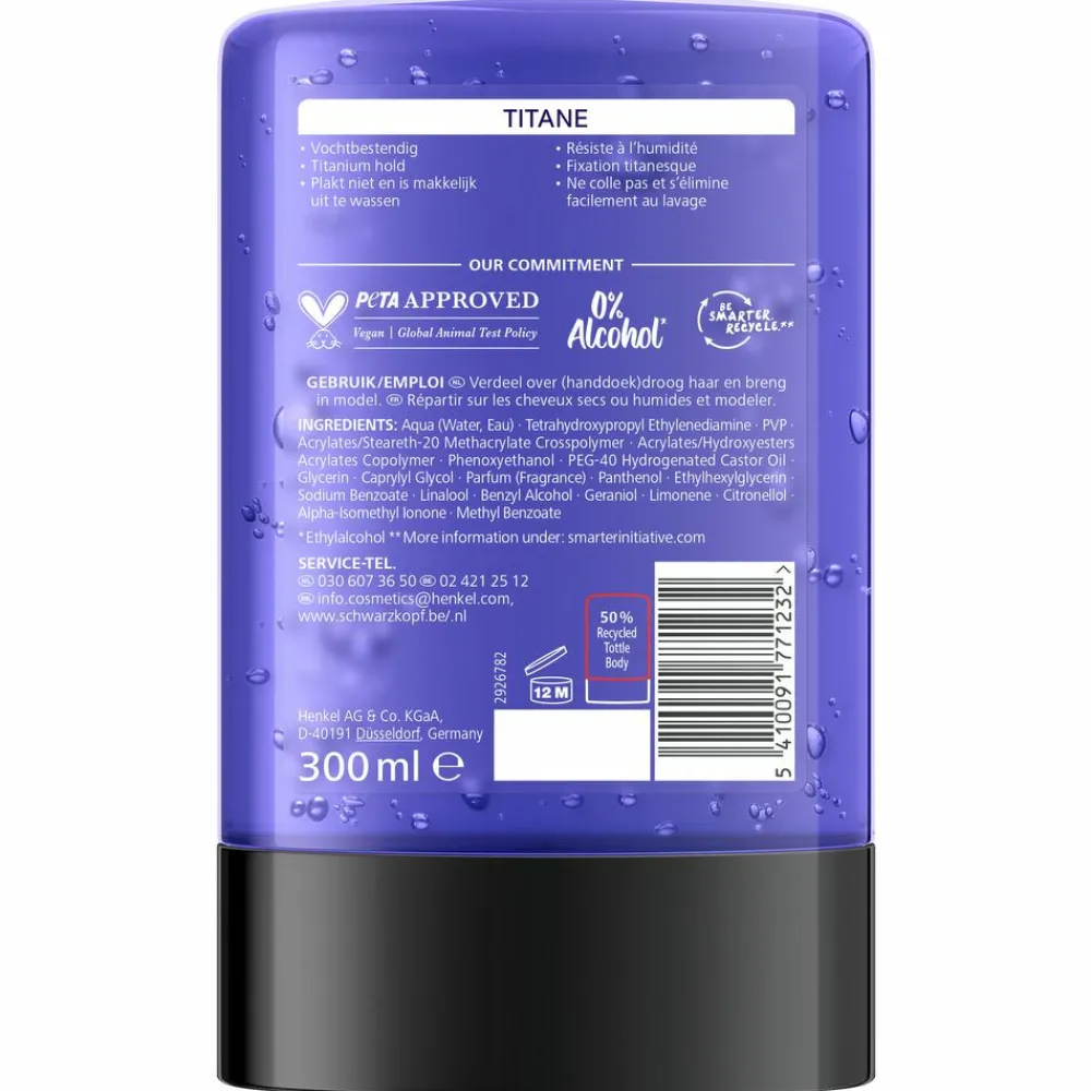 Sale Men Power Gel Titane Hold 6 300 ml Haarstyling
