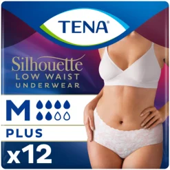 Hot Silhouette Underwear Low Waist Blanc Plus M 12 stuks Incontinentie