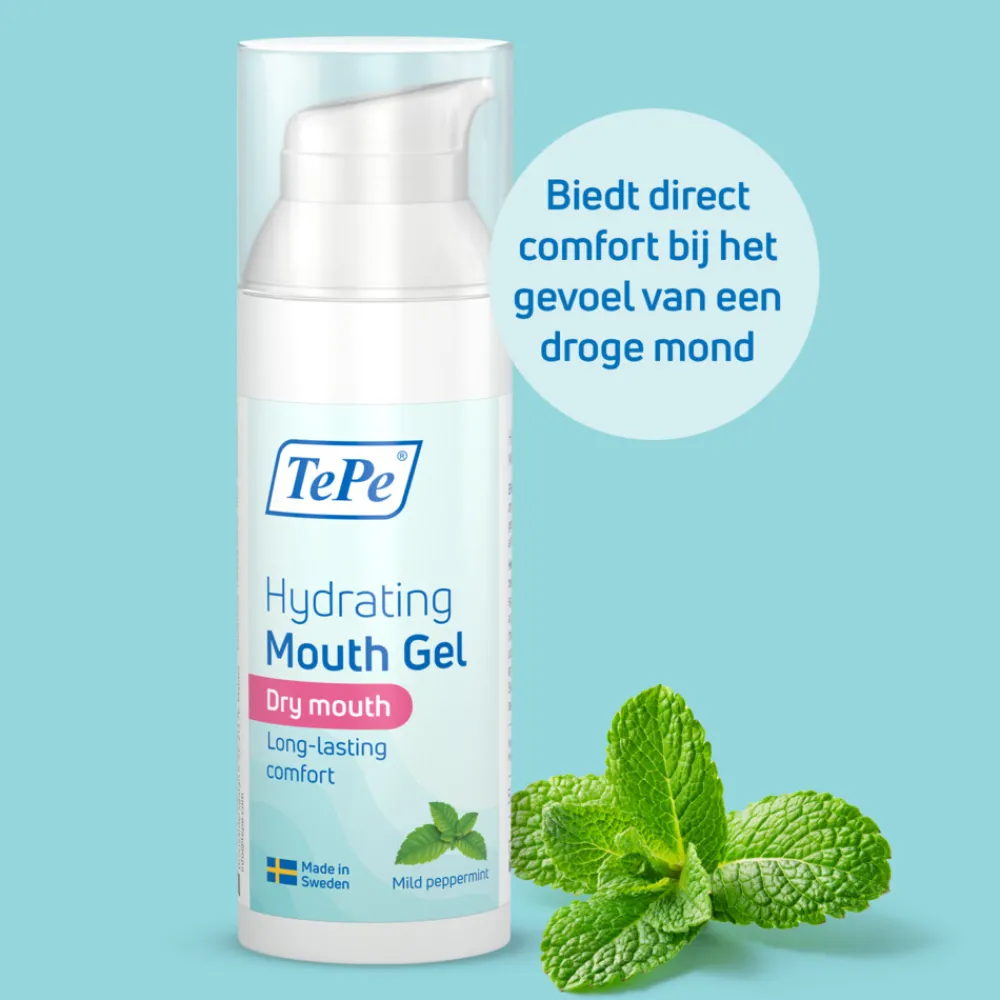 Specialistische Mondverzorging|Spoelen & Poetsen<TePe Hydraterende Mondgel Mild Apple Peppermint 50 ml