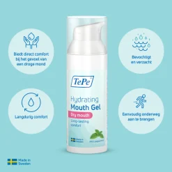 Specialistische Mondverzorging|Spoelen & Poetsen<TePe Hydraterende Mondgel Mild Apple Peppermint 50 ml