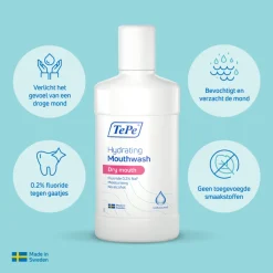 Hydraterende Mondspoeling zonder Smaak 500 ml^TePe Discount